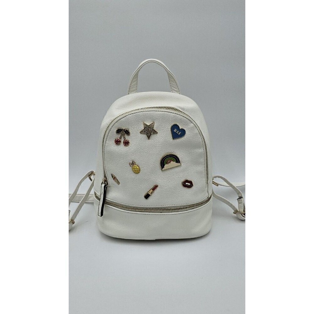 Call It Spring Mini Backpack Purse White With Cute Charms With Straps